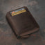 Back of the Dark Brown Leather Coin Purse with Card Holder with 2 card slots
