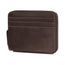 Dark Brown Leather Coin Purse with Card Holder