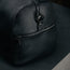 Side pocket on the Black Leather Weekend Duffle Bag