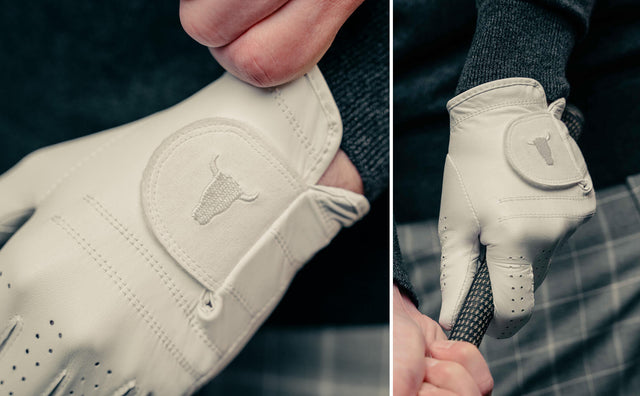 TORRO logo on the white cabretta leather golf glove