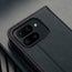 Camera cutout on the Black with Red Detail Leather Case for Google Pixel 10 Pro Fold