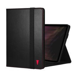 Black with Red Detail Leather Case for Apple iPad Pro 11" (2024)