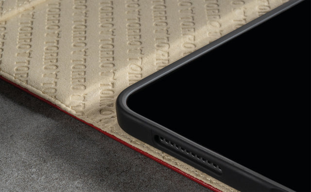 Inside view of the Red iPad Pro 11 Leather Case