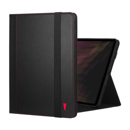 Black with Red Detail Leather Case for Apple iPad Pro 12.9" (2024)