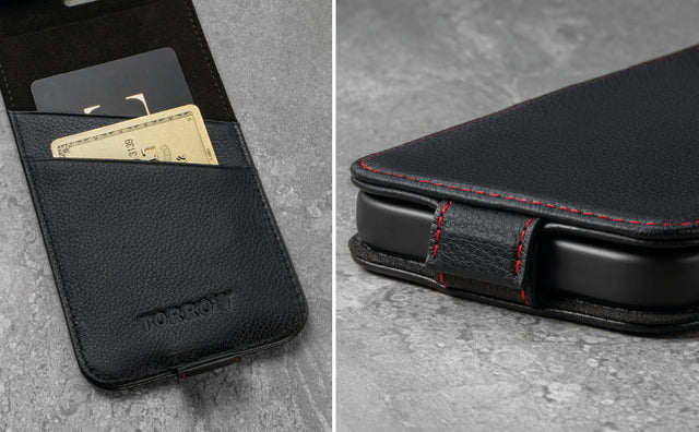 iPhone 13 Mini Leather Flip Case (MagSafe Charging) Feature Focus