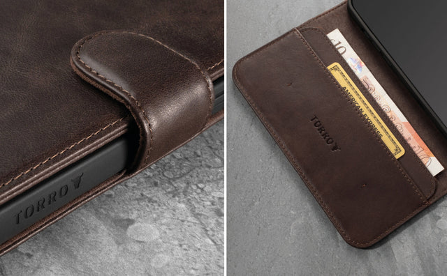 iPhone 13 Pro Leather Wallet Case (MagSafe Charging) Feature Focus