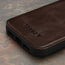 Dark Brown Leather Bumper Case for iPhone 15 Pro