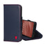 Navy Blue Leather Wallet Case for iPhone 15 Pro