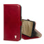 Red Leather Wallet Case for iPhone 15