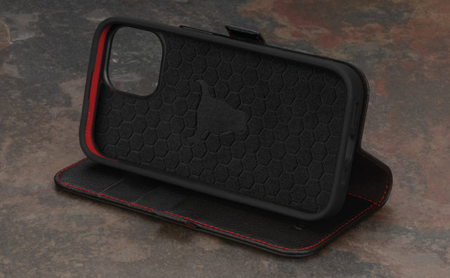 iPhone 15 Leather Wallet Case (with Stand Function) Feature Focus