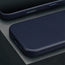 Blue Leather Slimline Bumper Case for iPhone 16 Pro Max