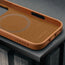 Microfibre lining on the Slimline Light Brown / Tan Leather Bumper Case for iPhone 17 Pro