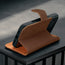 Stand function of the Nubuck Dark Brown Detachable Case for iPhone 17 Pro