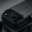 Camera cutout on the Black with Red Detail Leather Detachable Case for iPhone 17 Pro Max