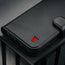 Black with Red Detail Leather Detachable Case for iPhone 17 Pro Max