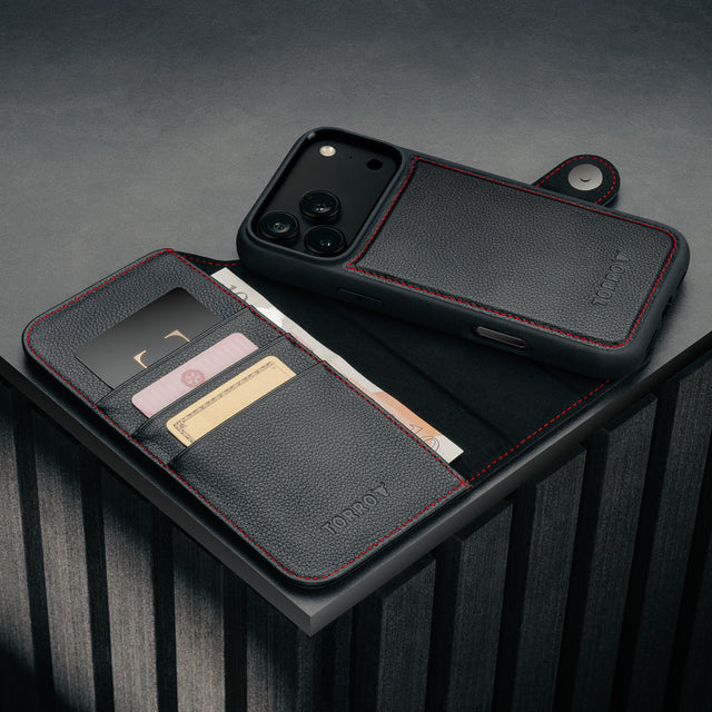 iPhone 17 Pro Max Detachable Wallet Case + Extra Cover Bundle (Mix and Match Leathers & Colours)