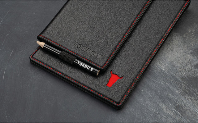 Black with Red Detail Golf Yardage Book Cover (PRO Edition)