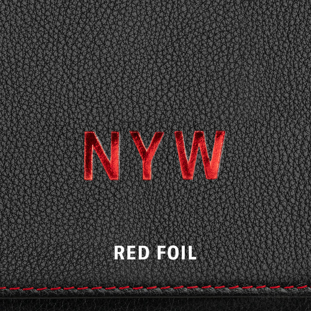 Red Metallic Foil Monogram