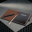 Microfibre lined Dark Brown Leather A5 Notebook Cover