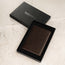 Dark Brown Leather Passport holder in Gift Box