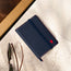 Navy Blue Leather (with Red Stitching) Passport holder