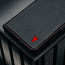 Black with Red Detail Leather Case for Google Pixel 10 Pro Fold
