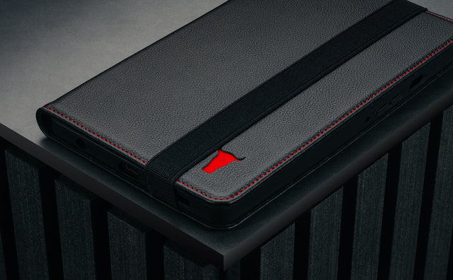 Samsung Galaxy Tab A9 Leather Case Feature Focus