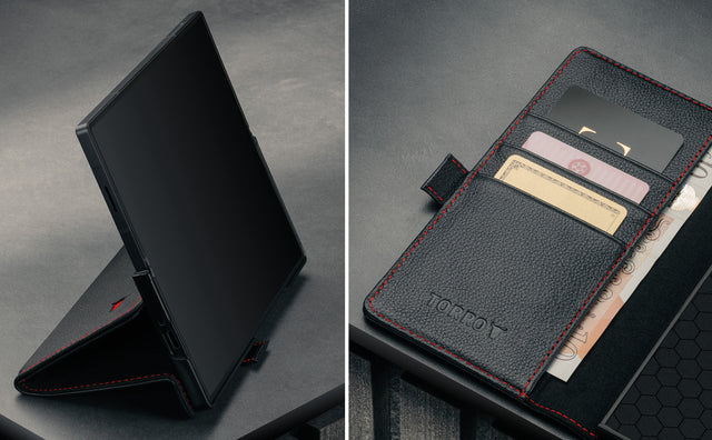 Galaxy Z Fold7 Leather Case Feature Focus
