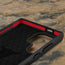 GEO-AS-3 technology in the Black with Red Detail Leather Bumper Case for Samsung Galaxy S24 Ultra