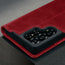 Crimson Leather Case for Galaxy S25 Ultra