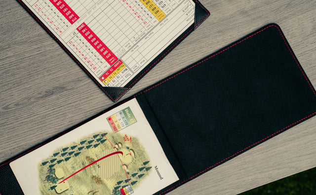 TORRO Black with Red Detail Golf Scorecard Holder and Yardage Book Cover