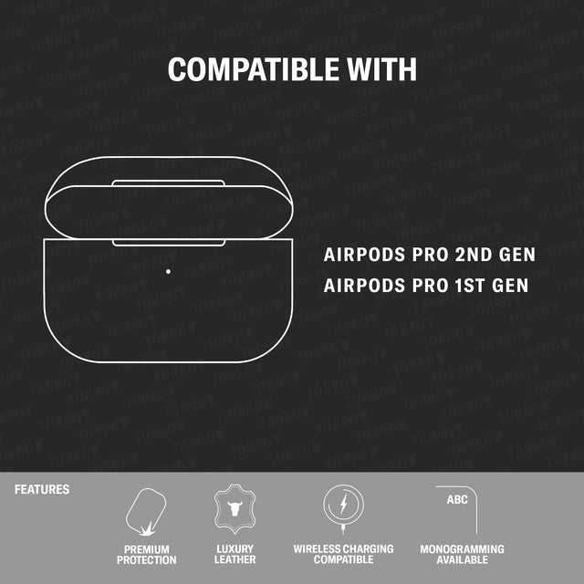 Compatibility and features of the premium leather case for Apple AirPods Pro (2nd & 1st Gen)