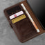Card storage in the Dark Brown Leather Stand Case for iPhone 12 Pro Max