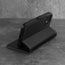 Stand function of the Black Leather Stand Case for iPhone 12 Pro