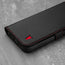 Black Leather (with Red Stitching) Stand Case for iPhone 13 Mini