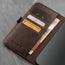 Card slots on the inside of the Dark Brown Leather Stand Case for iPhone 13 Mini