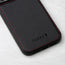 Back of the Black (with Red Stitching) Leather Bumper Case for iPhone 14 Plus
