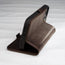 Integrated stand function on the Dark Brown Leather Folio Stand Case for iPhone 14 Plus