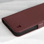 Close up of the Burgundy Leather Folio Case (MagSafe) for iPhone 14 Pro Max