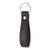 Leather Loop Keyring - Black with Red Detail