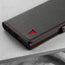 Premium Black Leather (with Red Stitching) Case for Samsung Galaxy S22 Ultra