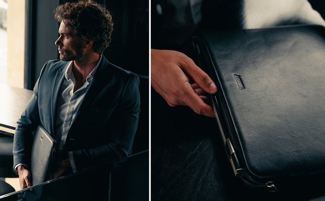 Leather Laptop Sleeve with Zip Closure (for 13