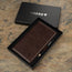 Dark Brown Leather Golf Scorecard Holder in Gift Box