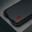 Black (with Red Stitching) Leather Pouch Case for iPhone Pro Models