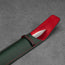 Apple Pencil inside the Green with Red Stitching Leather Apple Pencil Case / Sleeve