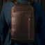 Dark Brown Leather Backpack