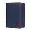 Navy Blue (with Red Stitching) Bifold Leather Wallet