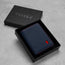 Navy Blue (with Red Stitching) Bifold Leather Wallet in Gift Box