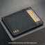 Back of the Black with Red Detail Leather Credit Card Holder with 2 card slots