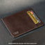 Back of the Dark Brown Leather Credit Card Holder with 2 card slots